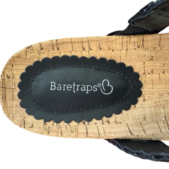BareTraps Black Double-Strap Sandals - Picture 2 of 7
